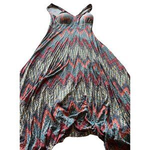 AMERICAN RAG CIE Summer Festival Dress XS Bohemian Handkerchief Hem Wide Straps